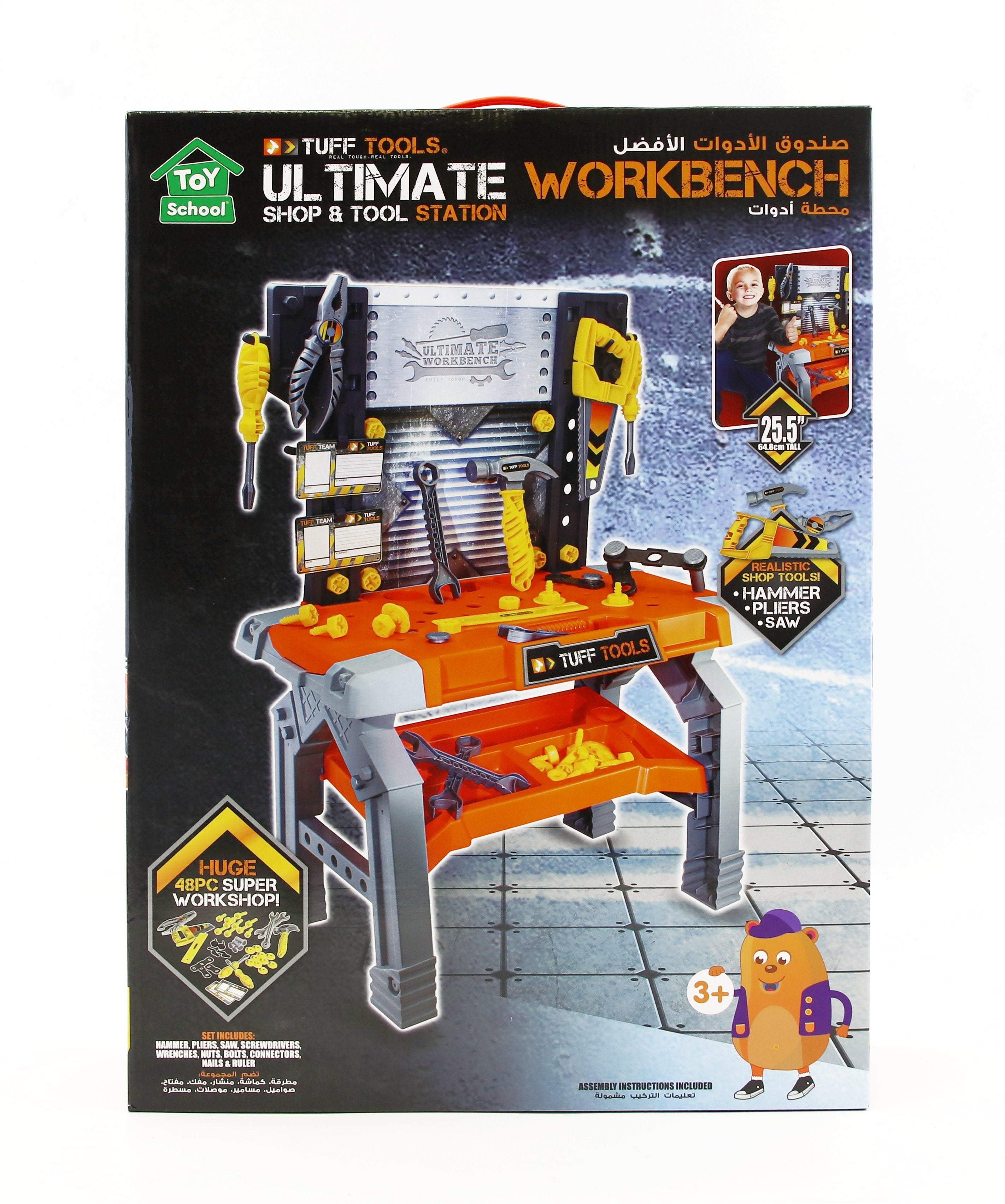 Toy School Tuff Tools Work Bench 48 Pcs Set