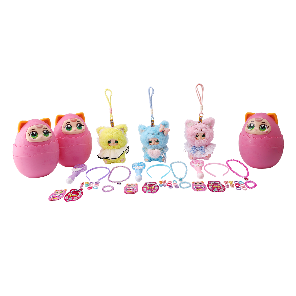 JollyPop Kitten SuperPop S١ يعمل بالبطارية Surprise لعبة قطيفة Toy مع Accessories for Kids