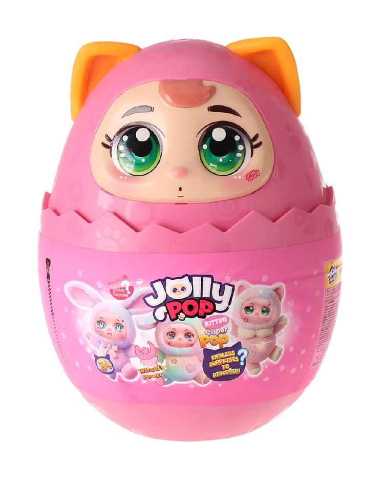 JollyPop Kitten SuperPop S1 Battery Operated Surprise Plush Toy with Accessories for Kids