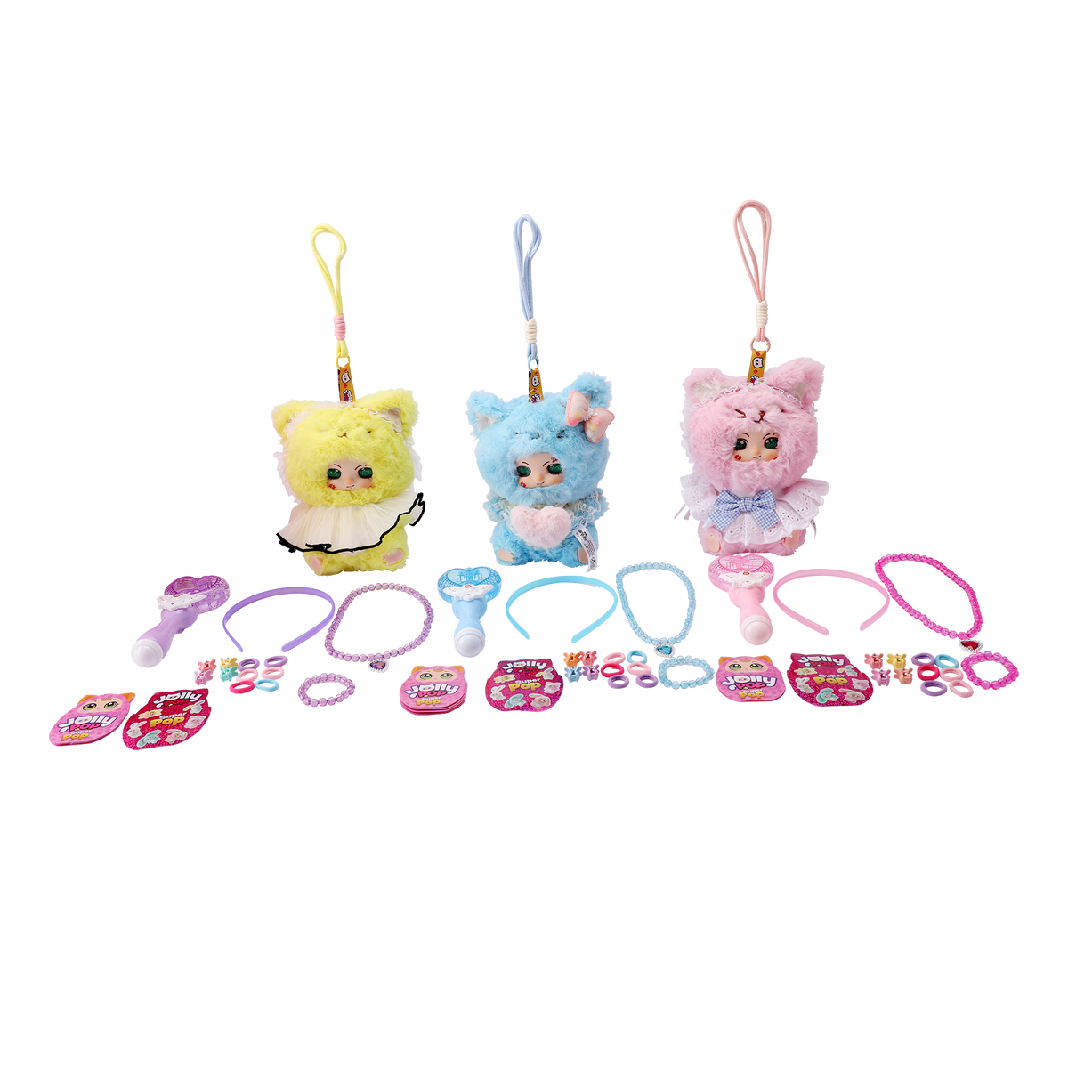 JollyPop Kitten SuperPop S١ يعمل بالبطارية Surprise لعبة قطيفة Toy مع Accessories for Kids