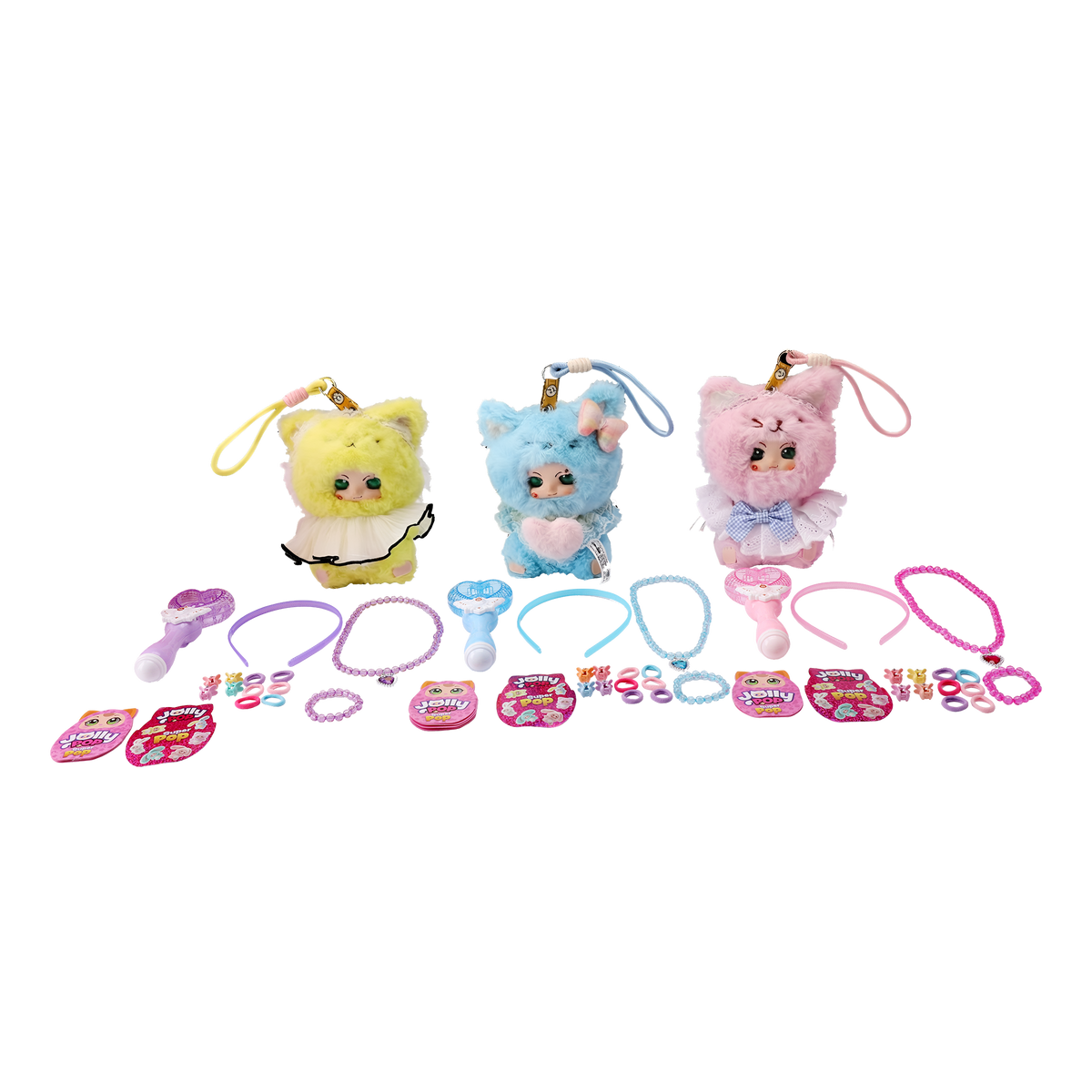 JollyPop Kitten SuperPop S١ يعمل بالبطارية Surprise لعبة قطيفة Toy مع Accessories for Kids