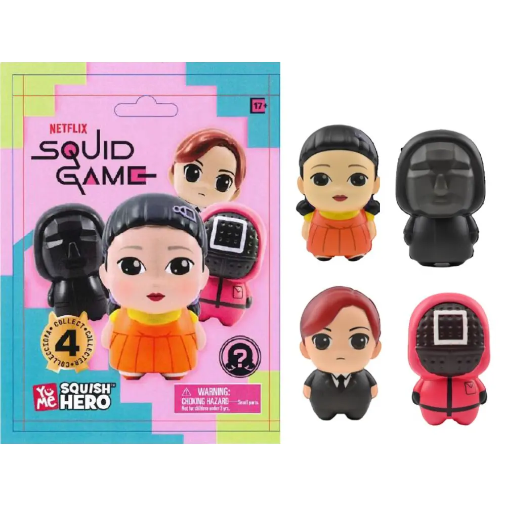 SQUIDGAME SQUISHHERO 6CM 4ASST