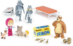 Masha & The Bear Mini Universe Playset with 7 Figurines  & Accessories