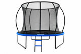 Mountpeak Pumpkin Trampoline with Safety Net - Black & Blue, 10ft