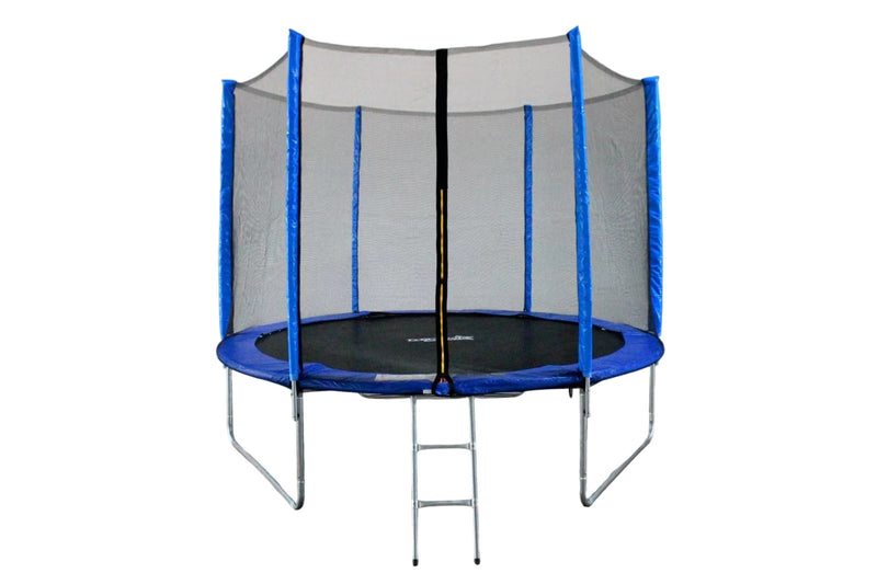 Funjump Blue Trampoline with Safety Net & Ladder - 10ft
