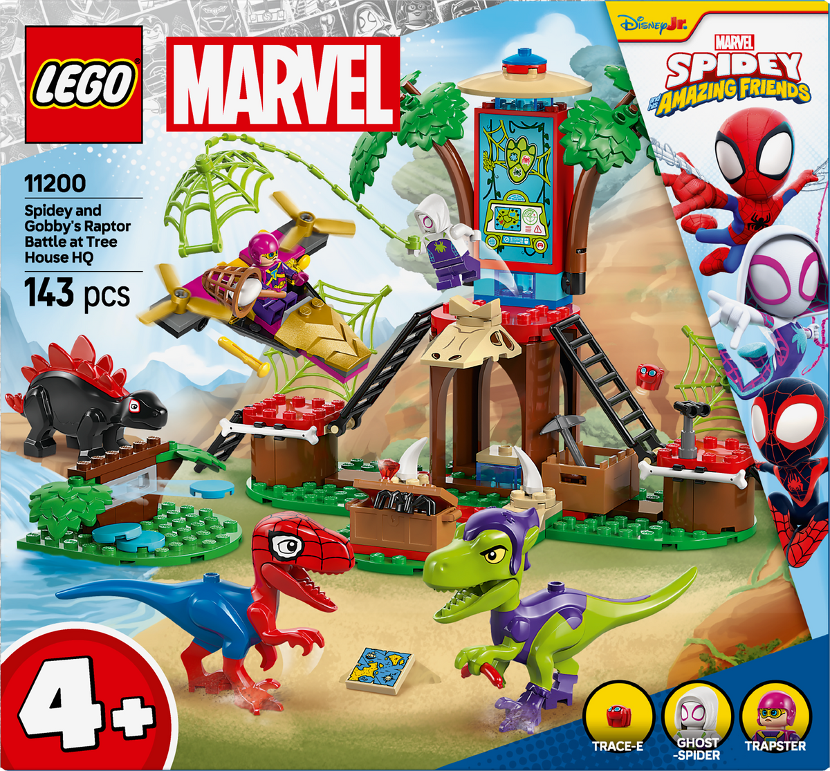 Lego Marvel Spidey & Gobby's Raptor Battle at Tree House HQ  Building Set for Kids