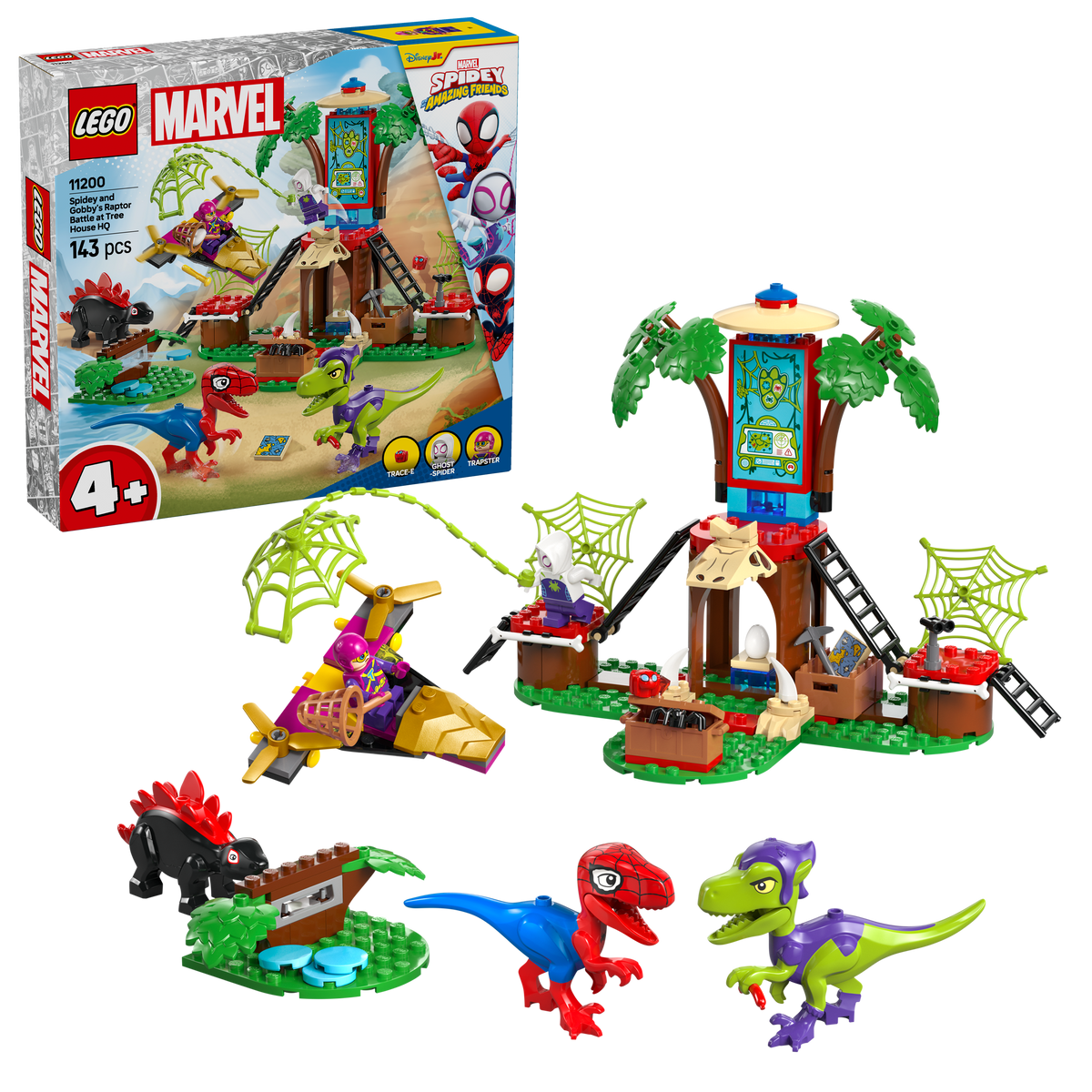 Lego Marvel Spidey & Gobby's Raptor Battle at Tree House HQ  Building Set for Kids