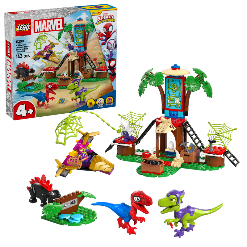 Lego Marvel Spidey & Gobby's Raptor Battle at Tree House HQ  Building Set for Kids