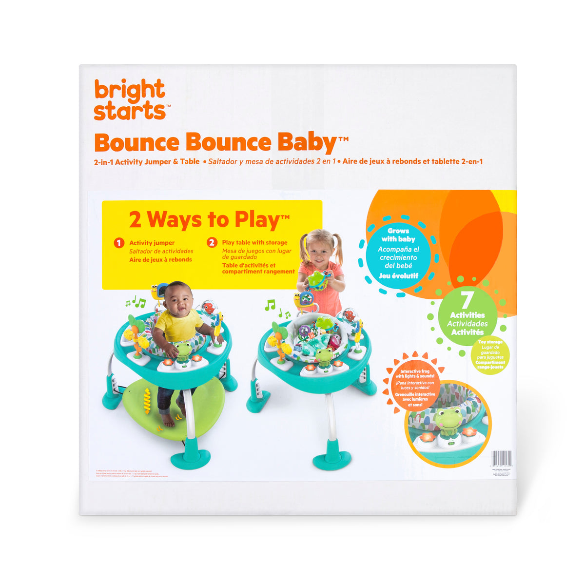 Bright Starts Bounce Bounce Baby ٢-In-١ Activity Jumper & Table Playful Pond