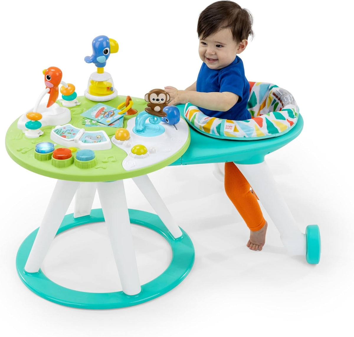 Bright Starts  Around We Go 2-In-1 Walk-Around Tropic Cool