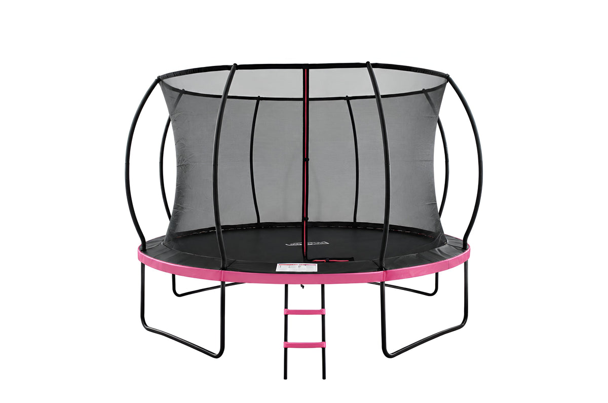 Mountpeak Pumpkin Trampoline with Safety Net & Ladder - Pink, 12ft