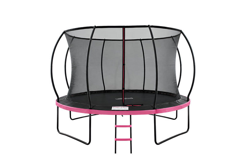 Mountpeak Pumpkin Trampoline with Safety Net & Ladder - Pink, 12ft