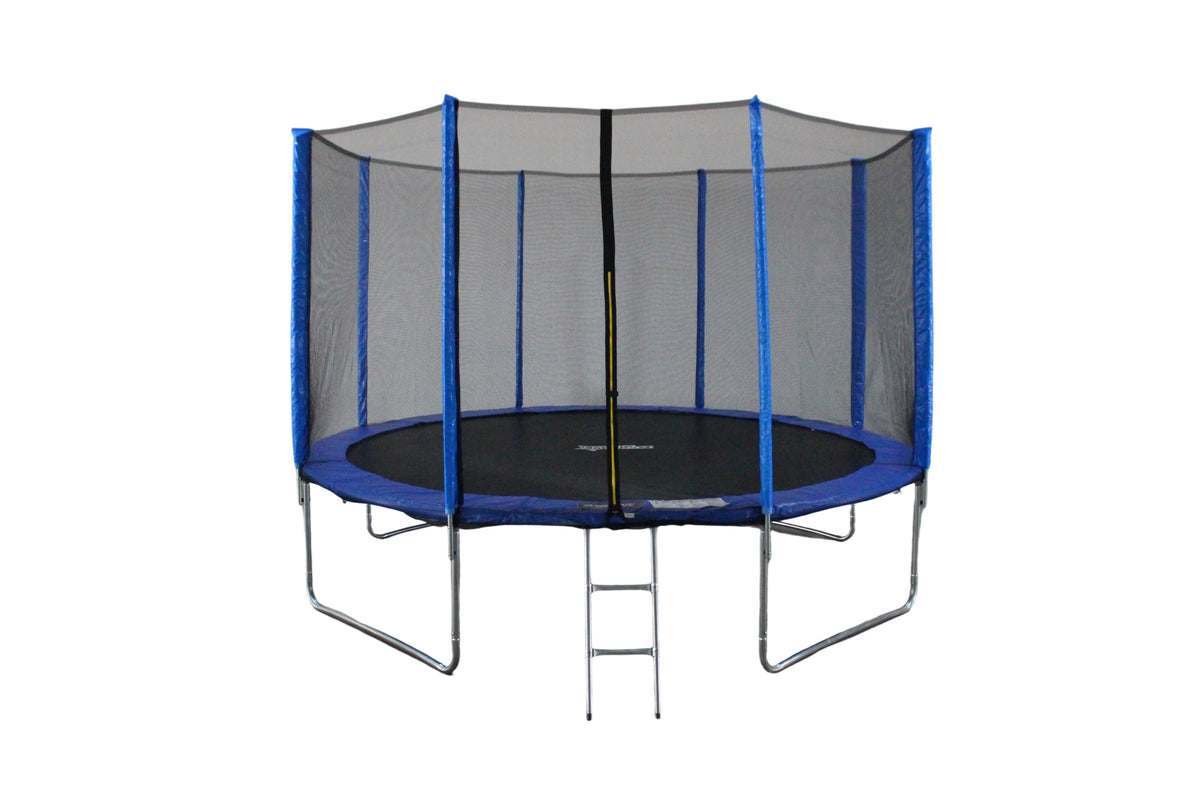 Funjump Blue Trampoline with Safety Net & Ladder - 12ft