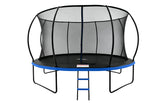Mountpeak Pumpkin Trampoline with Safety Net - Black & Blue, 14ft