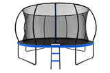 Mountpeak Pumpkin Trampoline with Safety Net - Black & Blue, 14ft