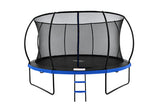 Mountpeak Pumpkin Trampoline with Safety Net - Black & Blue, 14ft