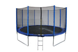 Funjump Blue Trampoline with Safety Net & Ladder - 14ft