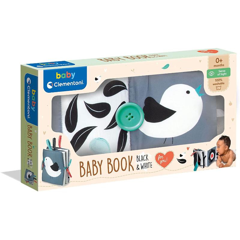 Clementoni Baby Black & White Soft Activity Book for Newborns 0+ Months