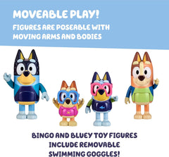 Bluey Family Beach Day Figure 4-pack Series 9 Toys for Kids