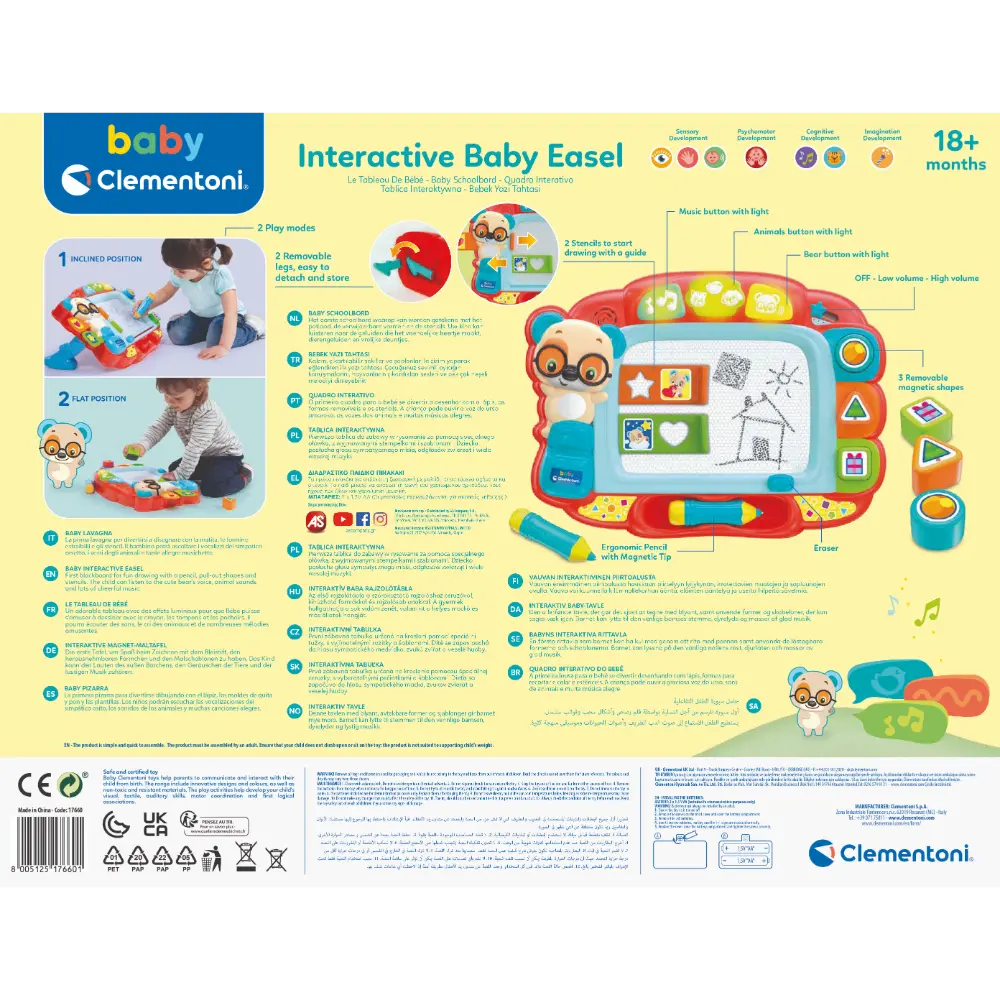 Clementoni Baby Interactive Easel Battery Operated