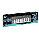 Power Joy Music Keyboard ٢٤Keys مع Mic يعمل بالبطارية