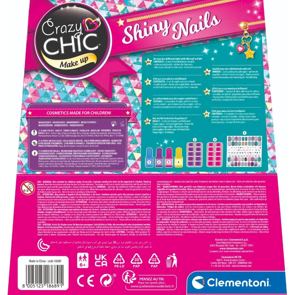 أظافر لامعة من Clementoni Crazychic