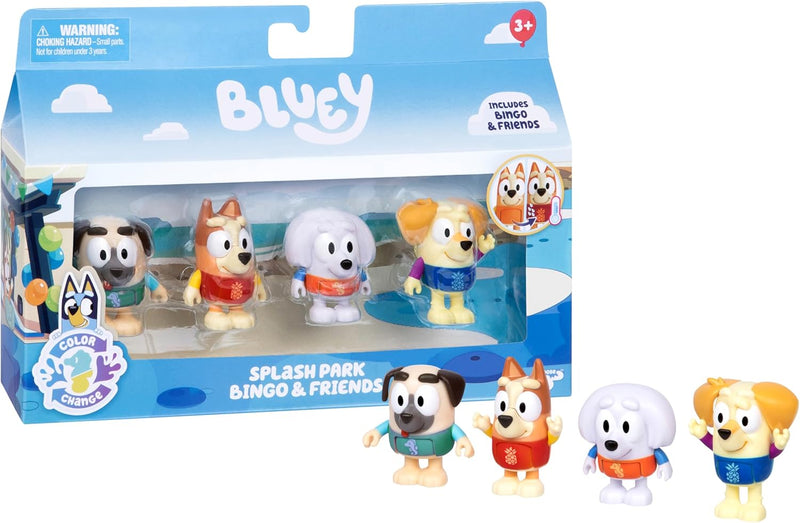 Bluey Color Change 4-Pack Bingo & Friends Figures Set