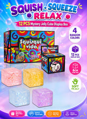 Squeeze Square Glitter Glue Jelly Cubes Sensory Fidget Toy for Kids - Sold per piece (Selection is random and subject to availability)