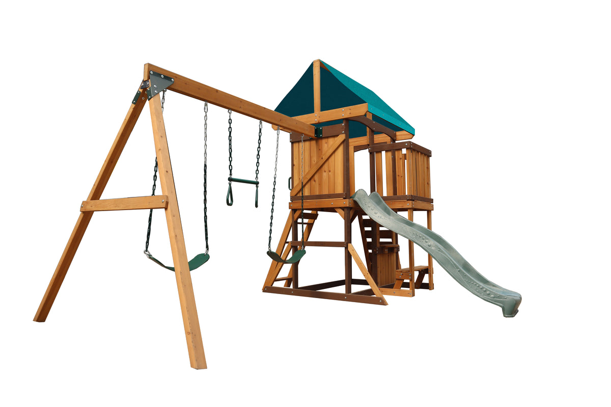 Mountpeak - Logan Swing Set & Playhouse With Balcony