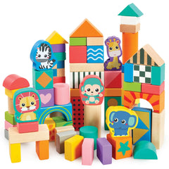 Elc Classic Wood Tub Of Blocks