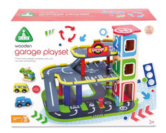 Early Learning Centre Wooden Garage and Vehicles Playset