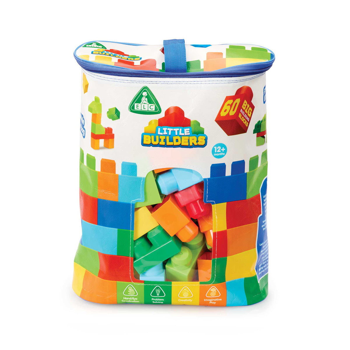Early Learning Centre Little Builder Big Building Blocks Colour Bag 60 Pieces