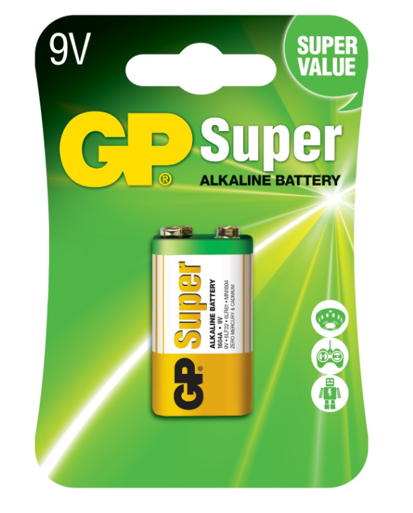 GP Ultra Alkaline Batteries 9V 1piece Blister