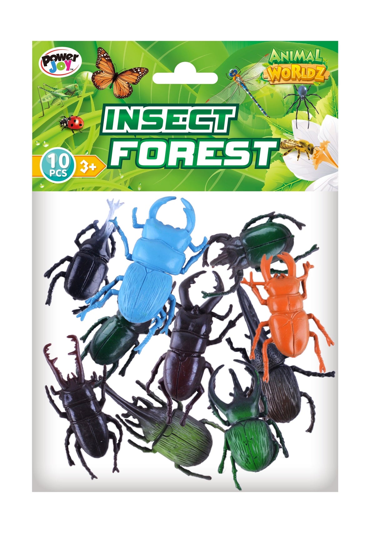 Powe Joy Animal Worldz Insects ٢ بوصة ١٠-قطعة طقم