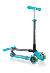 Globber Primo Foldable Lights Teal