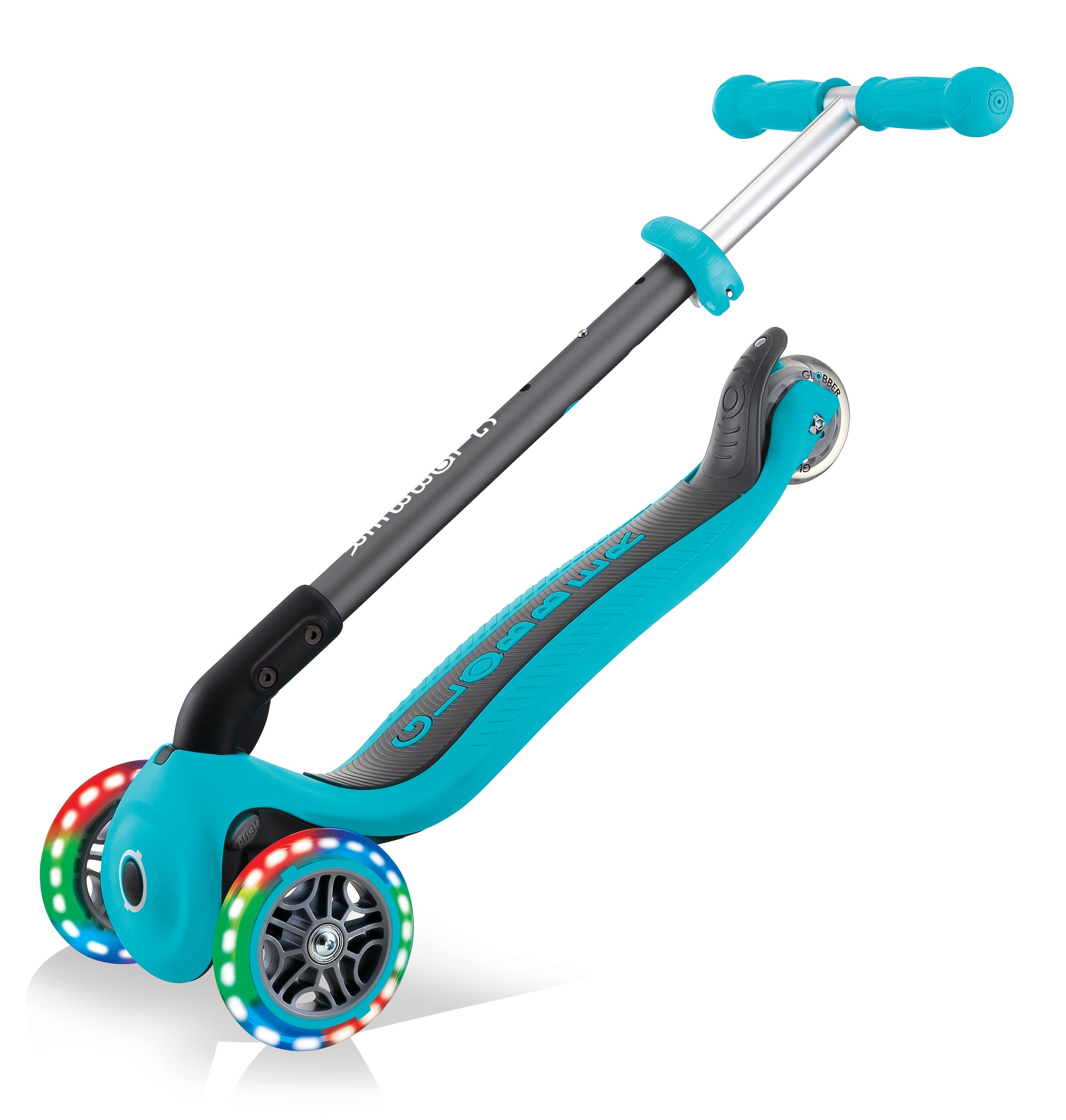 Globber Primo Foldable Lights Teal