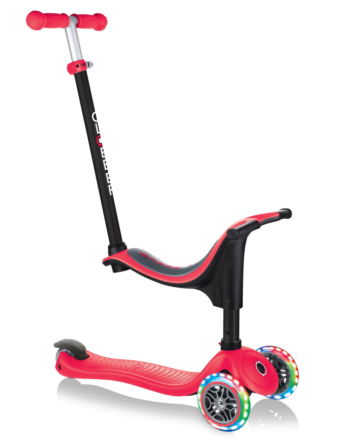 Globber Go Up Sporty Lights أحمر