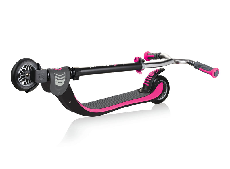 Globber Flow Foldable 125 Black/Pink 2-Wheel Scooters for Kids and Teens