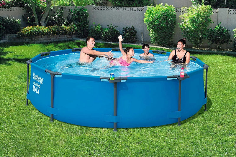 Bestway Steel Pro Frame Swimming Pool with Pump 10 feet x 30 Inch, Assorted