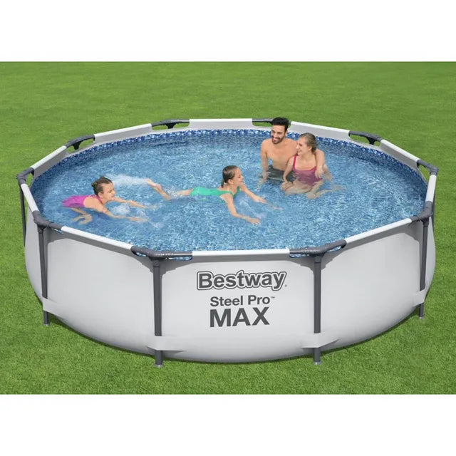 Bestway Steel Pro Frame Swimming Pool with Pump 10 feet x 30 Inch, Assorted