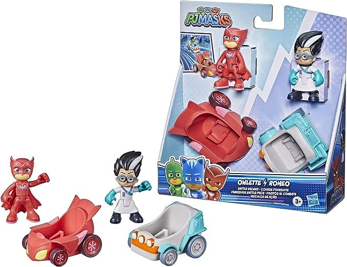 PJ Masks Owlette Versus Romeo Battle Racers