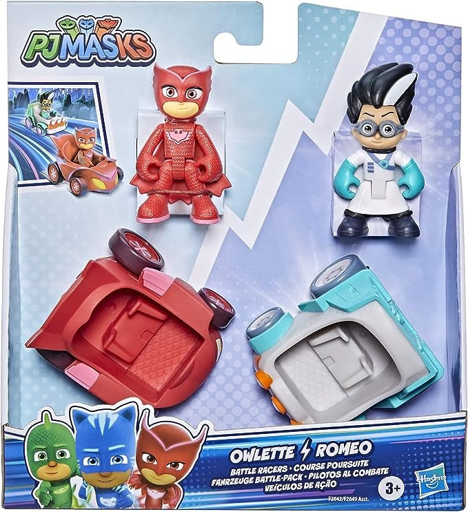 PJ Masks Owlette Versus Romeo Battle Racers