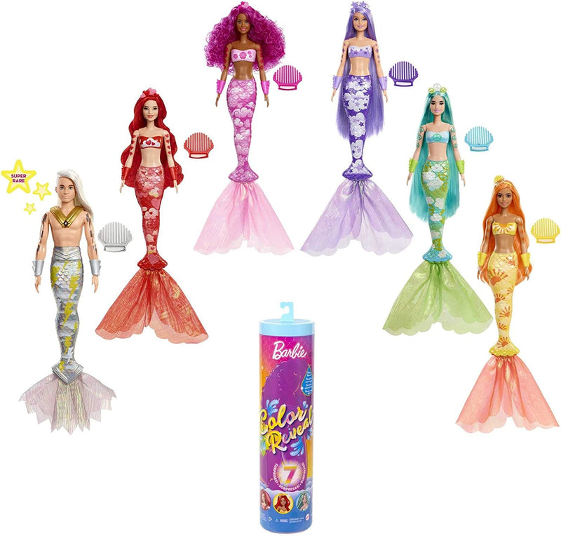 Barbie Color Reveal Assorted Rainbow Mermaids Series