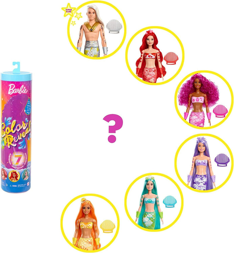 Barbie Color Reveal Assorted Rainbow Mermaids Series