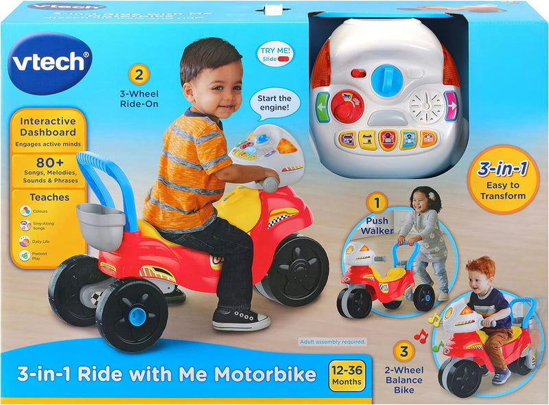 Vtech 3-in-1 Ride With Me Motorbike