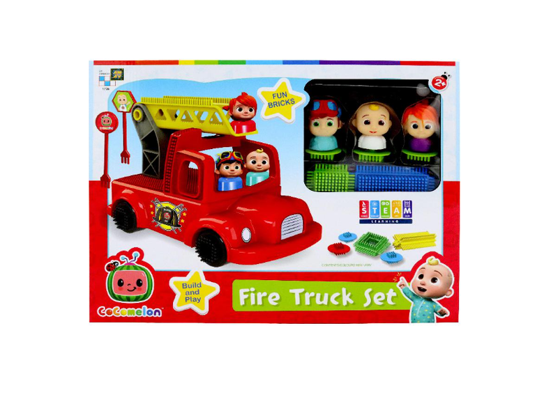 Cocomelon Fire Truck Set Building Blocks