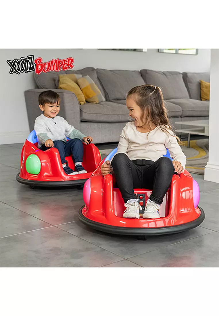 Xootz Spin Bumper Car With Music Lights & Remote Control - Red