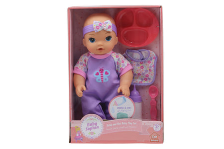 Baby Sophia Drink & Wet Baby Play Set 12-inch doll, 2 assorted