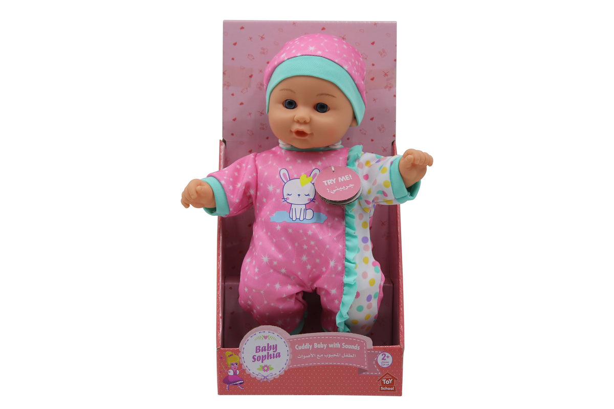 Baby Sophia Cuddly Baby with Sounds 12 inch doll