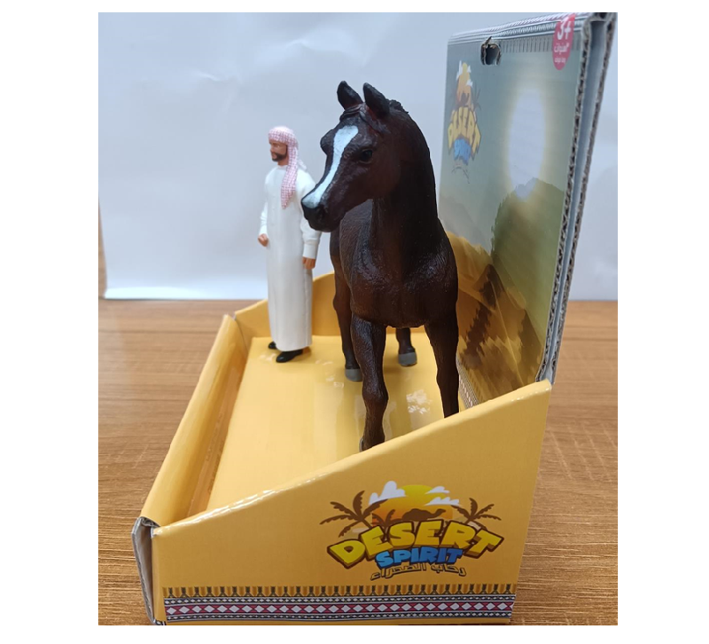 Toy School Desert Spirit Horse Chestnut Arabian With Arab Man